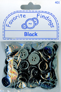 Пуговицы Favorite Findings "Черные". Арт 550000401                