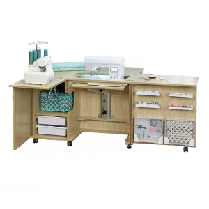 Стол раскладной для швейной машины с раскройным местом ECLIPSE, дуб. Арт TLM.E-O001                  