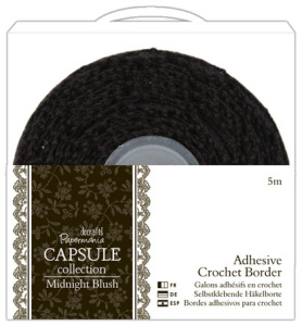 Тесьма кружевная самоклеющаяся декоративная Midnight Blush. Арт PMA358303