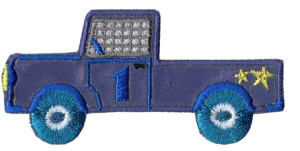 Термоаппликация HKM "Auto Reflex blau mit gelben Ster". Арт 33488/1SB