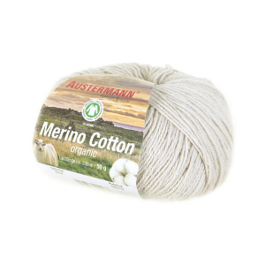 Пряжа Merino Cotton organic, 55% шерсть, 45% хлопок, 50 г, 230 м. Арт 98311-0010