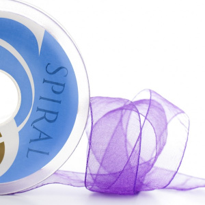 Лента органза SAFISA, 7 мм, 25 м, цвет 139, сиреневый. Арт 120-07мм-139            