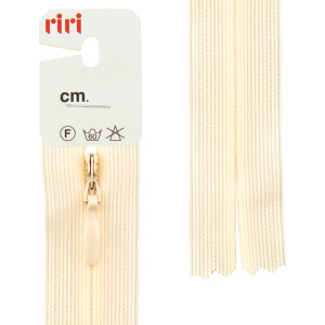 Молния потайная неразъемная, Т3, 60 см, цвет 2201, топленое молоко. Арт 6010917/60/2201