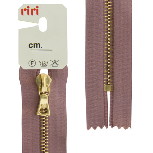 Молния металл, Gold, неразъёмная, на атласной тесьме, 6 мм, 16 см, цвет 9419, серо-сиреневый. Арт 3653226/16/9419         