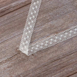 Мерсеризованное хлопковое кружево, 20 мм, цвет белый. Арт 2020/01