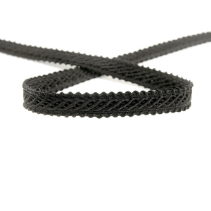 Тесьма PEGA тип интерьерная, цвет черный, 10 мм. Арт 843118300A7001          