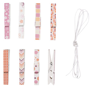 Декоративные прищепки со шнуром. Арт 46020000