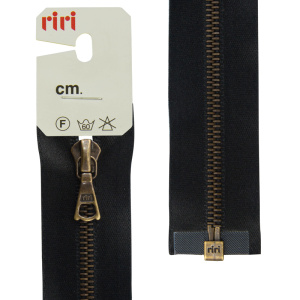 Молния металл, AM, разъёмная 1 замок, на атласной тесьме, 4 мм, 60 см, цвет 2110, черный. Арт 3000105/60/2110         