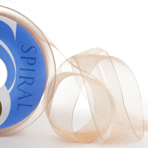 Лента органза SAFISA, 7 мм, 25 м, цвет 85, розовый бледный. Арт 120-07мм-85             