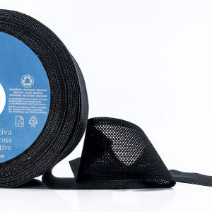 Резинка поясная решетчатая, 52 мм, 25 м, цвет 01 черный. Арт 4798-52мм-01