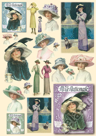 Карта для декупажа "Леди". Арт DFG361                  