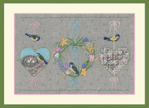 Набор для вышивания:"COEURS DE PRINTEMPS" (Весенние сердца). Арт 1158
