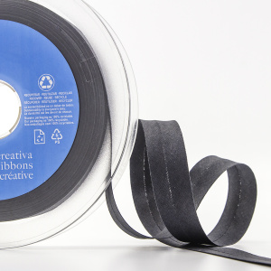 Косая бейка хлопок/полиэстер, 18 мм, 25 м, цвет 91, мокрый асфальт. Арт 6120-18мм-91