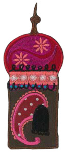 Термоаппликация HKM "Коричневая мечеть и розовое". Арт 32572/1SB