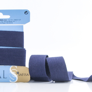 Тесьма киперная хлопковая на блистере SAFISA, 25 мм, 2 м , цвет 15, темно-синий. Арт P00260C-25мм-15         
