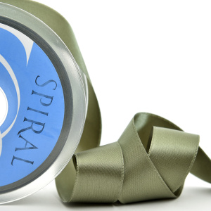 Лента атласная двусторонняя SAFISA, 50 мм, 25 м, цвет 26, хаки темный. Арт 110-50мм-26             