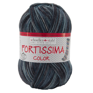Пряжа Fortissima Socka 4-fach color, 75% шерсть, 25% полиамид, 420 м, 100 г. Арт 90028-2445