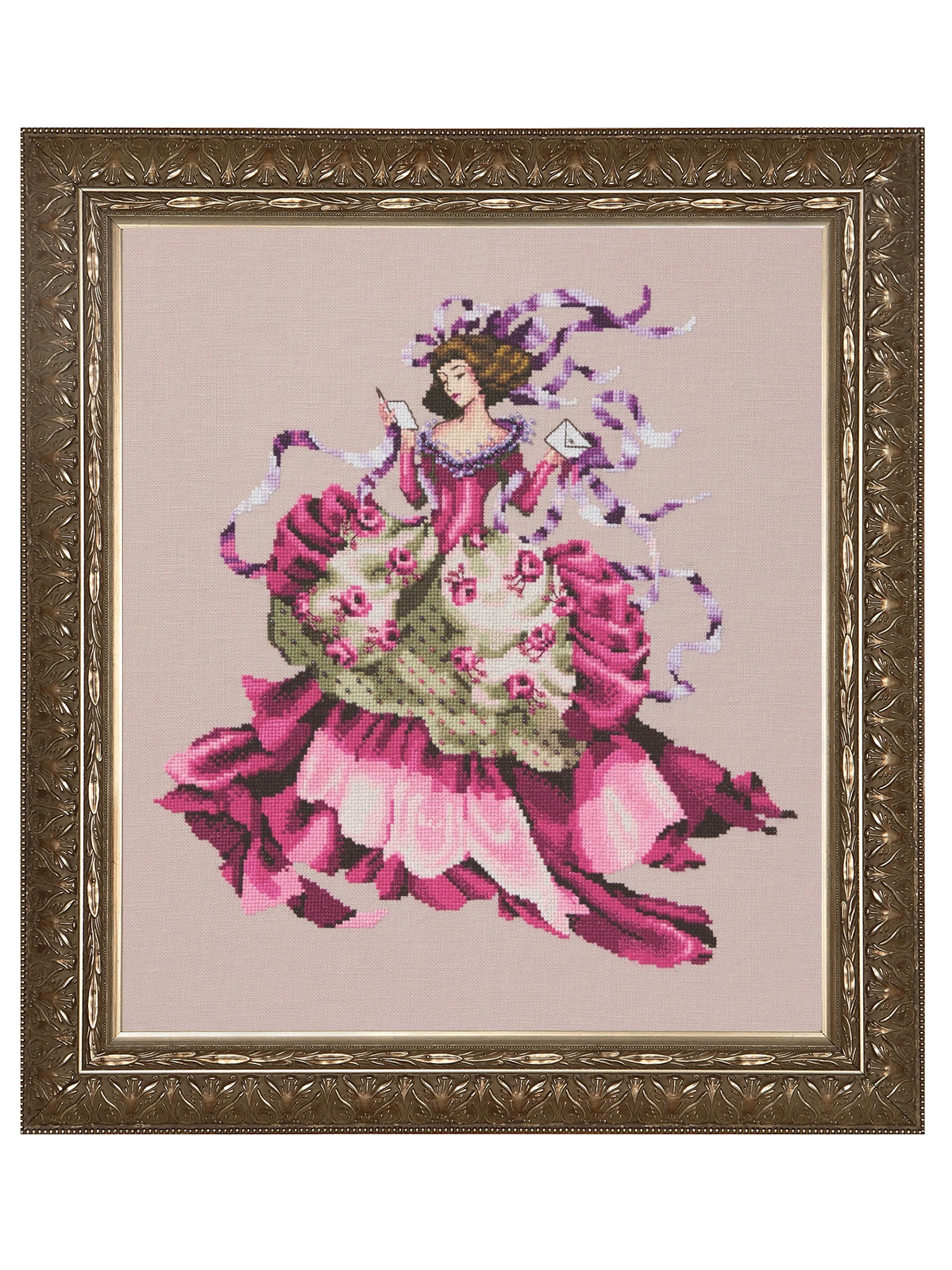 Схема для вышивания MIRABILIA "Девушка в красном". Арт MD194