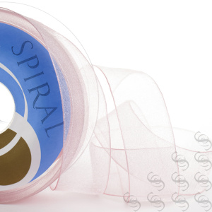 Лента органза SAFISA 39 мм, 25 м, цвет 05, розовый. Арт 120-38мм-05             