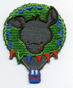 Термоаппликация HKM "Воздушный шар с ослом". Арт 32512/1SB