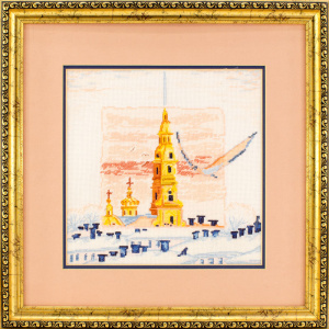 Вышитая картина "Зима в питере". Арт Модель 02.100.04