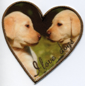 Термоаппликация HKM "I love dogs". Арт 32751/1SB