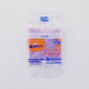 Бисер Preciosa №10, 5 г., цвет №37325 сиренево-розовый жемчужный. Арт G 37325