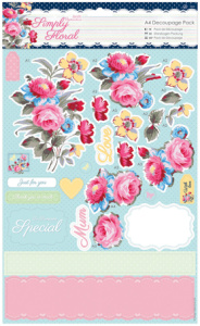 Набор бумаги с высечкой "Пастельные цветы" Simply Floral. Арт PMA169120