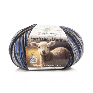 Пряжа Fortissima Merino 4-fach, 75% шерсть, 25% полиамид, 420 м, 100 г. Арт 93042-0107