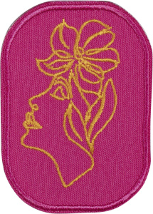 Термоаппликация "Розовый цветочный бутон". Арт 43035