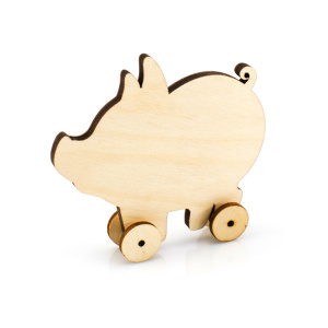 Игрушка "Хрюша" на колесиках, большая. Арт 084/097.2019.1
