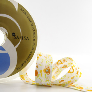 Косая бейка с рисунком SAFISA арт. 6518, 20 мм, 20 м, цвет 04. Арт 6518-20мм-04