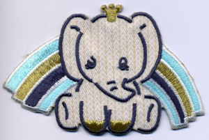 Термоаппликация HKM "Слонёнок и голубая радуга". Арт 32536/1SB