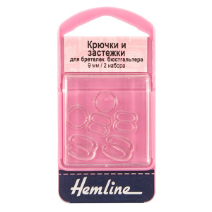 Крючки и застежки для бретелек бюстгальтера 9 мм. Арт 470.9.C/G002