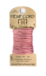 Шнур HEMPTIQUE на мини-блистере #20 - 1 мм, 6 м. Арт HMC20DP