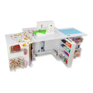 Стол раскладной для швейной машины с раскройным местом DUO, белый. Арт TLM.GXL.P-W001