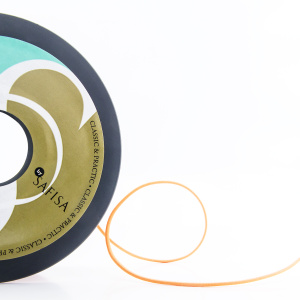 Резинка шляпная SAFISA, 1,5 мм, 25 м, цвет 202 неоновый оранжевый. Арт 4730-1,5мм-202