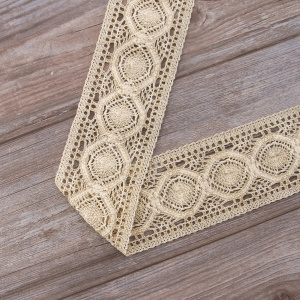 Мерсеризованное хлопковое кружево, 95 мм, цвет небелёный. Арт 1104/L1                 