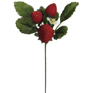 Ветка декоративная "Клубника". Арт 160021-500