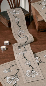 Набор для вышивания дорожки "Магнолия". Арт 65-6863