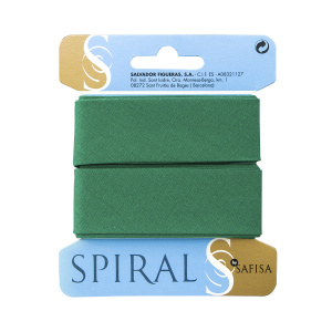 Косая бейка хлопок/полиэстер на блистере, 30 мм, 2,5 м, цвет 25, еловый. Арт P06120-30мм-25          