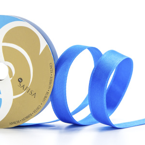 Лента атласная двусторонняя SAFISA мини-рулоны, 11 мм, 4 м, цвет 13, синий. Арт P00110-11мм-13          