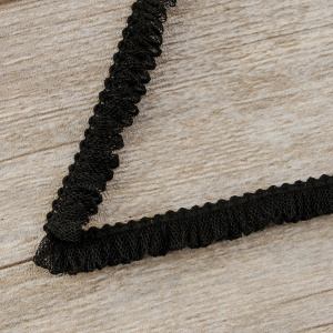 Тесьма декоративная, 17 мм, цвет чёрный. Арт 2209/14