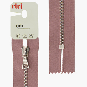 Молния металл, Ni, неразъёмная, на атласной тесьме, 4 мм, 18 см, цвет 9419, серо-сиреневый. Арт 3412224/18/9419         