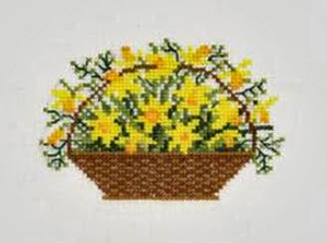 Набор для вышивания: "Нарциссы в корзине". Арт 30-6324