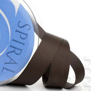 Лента репсовая SAFISA, 15 мм, 25 м, цвет 17, темно-коричневый. Арт 350-15мм-17             