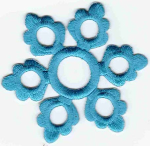 Термоаппликация HKM "Schneeflocke groá blau". Арт 33228/1SB