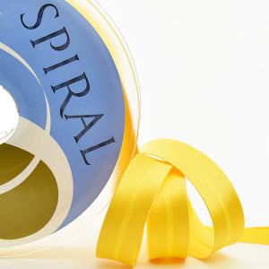 Косая бейка атласная 20 мм, 25 м, цвет 22, цвет спелого манго. Арт 6260-20мм-22            