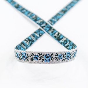 Лента жаккардовая с люрексом SAFISA, 10 мм, 15 м, цвет 06. Арт 9212-10мм-06