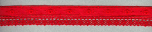 Шитьё с мерсеризованным кружевом, 25 мм, цвет красный. Арт T121/07